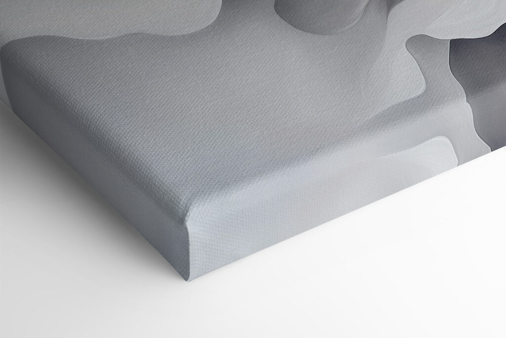 White and grey abstract art