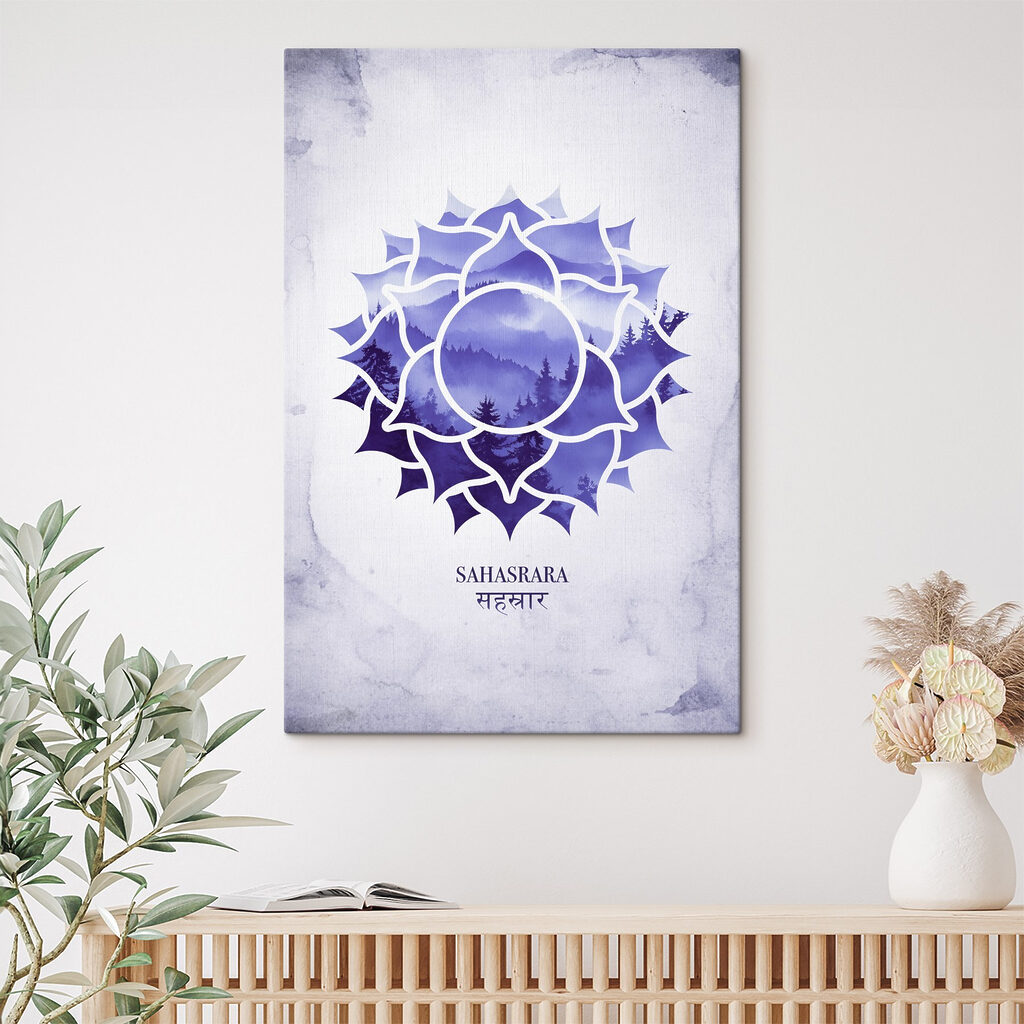 Blue and white flower design