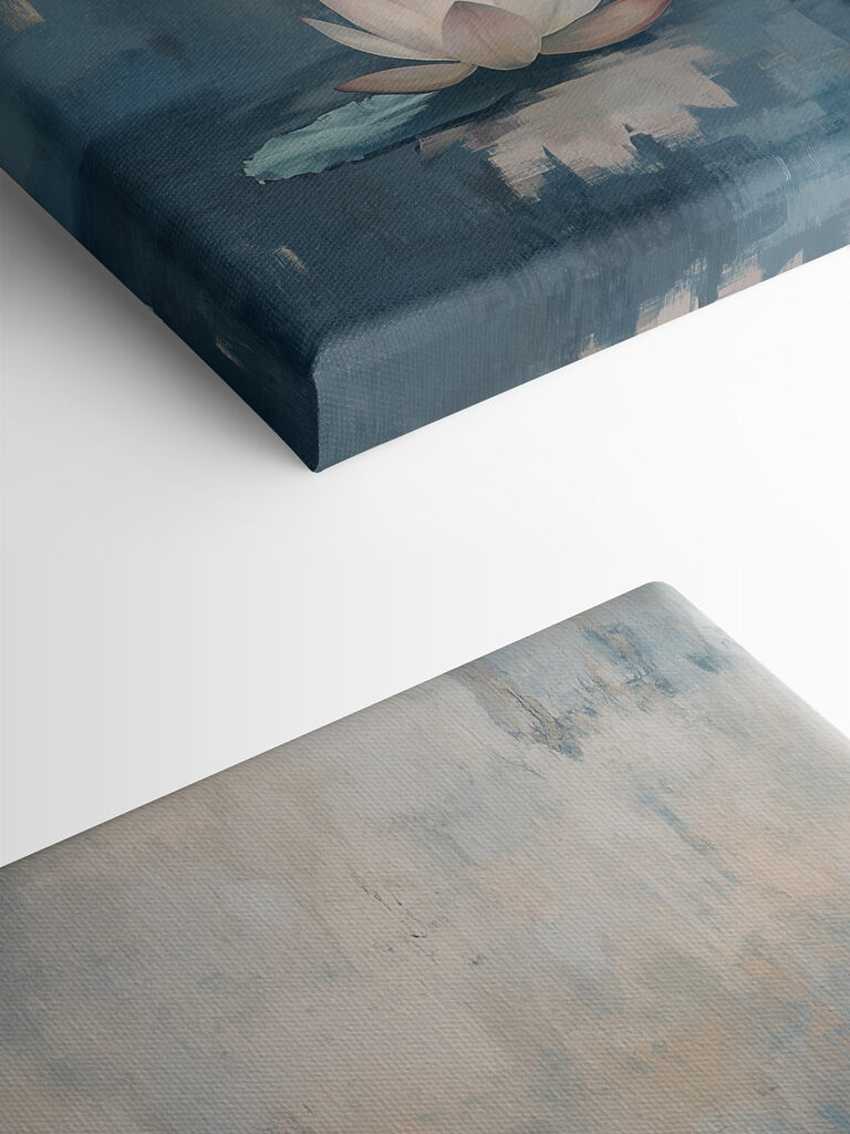 Statue of a buddha sitting in a lotus position surrounded by water Statue of a buddha sitting in a lotus position surrounded by water