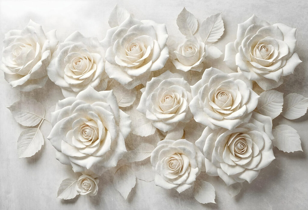 Group of white roses
