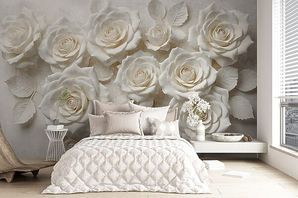 Group of white roses