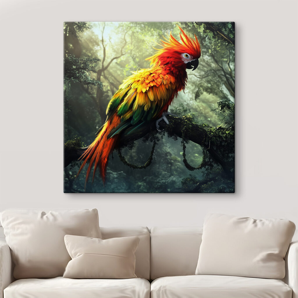 Colorful bird sitting on a tree branch Colorful bird sitting on a tree branch