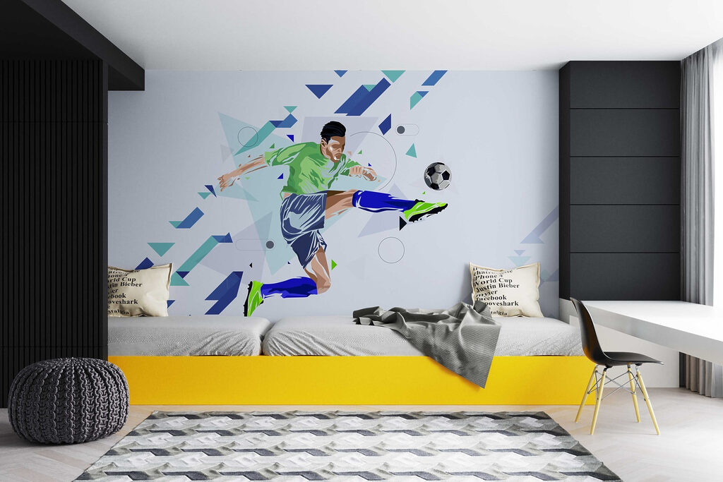 Man kicking a football ball Man kicking a football ball