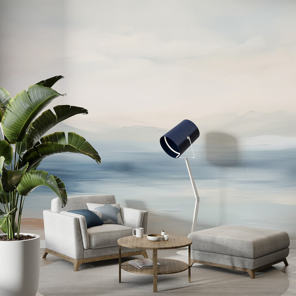 Water with a cloudy sky