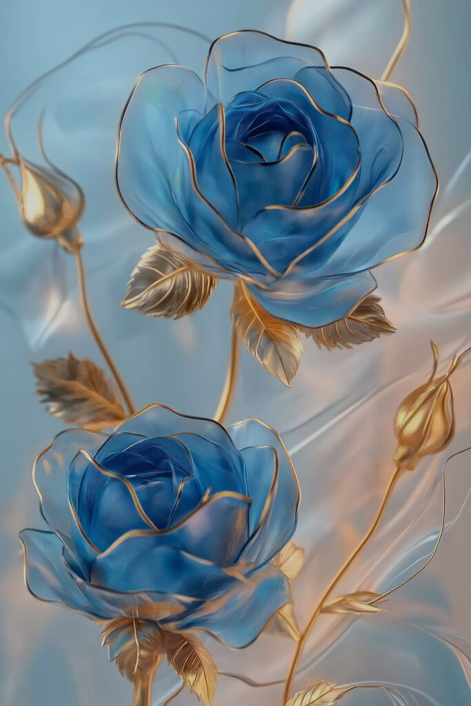 Delicate blue roses in soft light Delicate blue roses in soft light