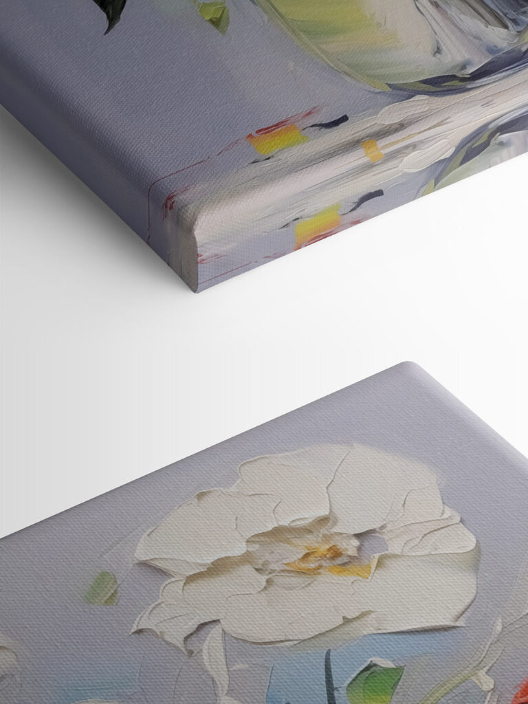 Painting of flowers in a vase