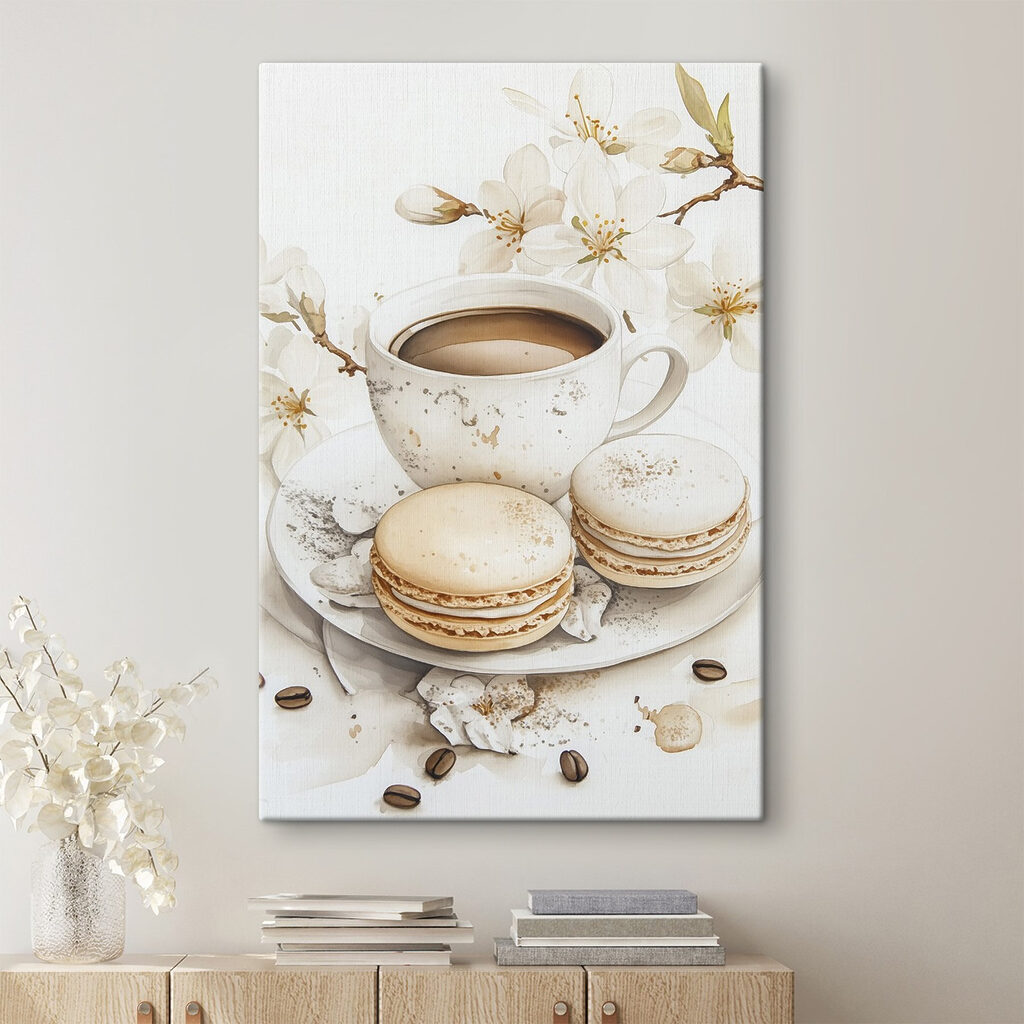 Cup of coffee and cookies on a plate Cup of coffee and cookies on a plate