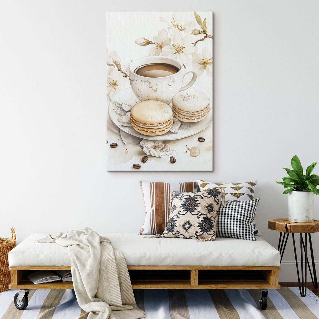Cup of coffee and cookies on a plate Cup of coffee and cookies on a plate