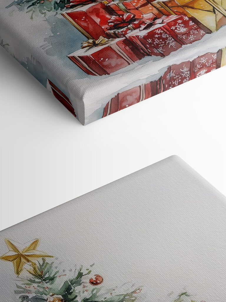 Watercolor of presents under a christmas tree Watercolor of presents under a christmas tree