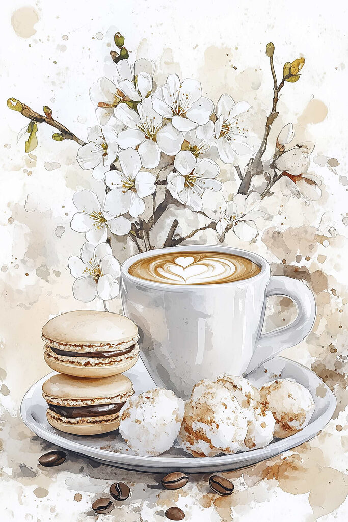 Cup of coffee and cookies Cup of coffee and cookies