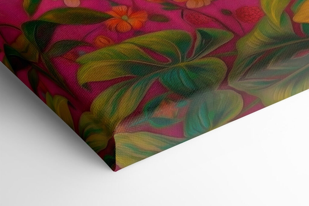 Leopard sleeping on a pink couch