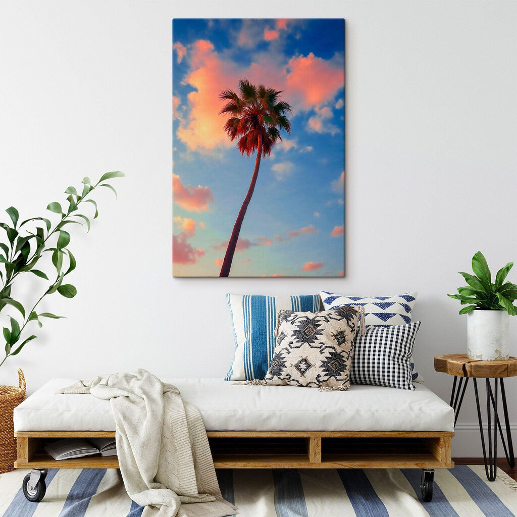 Palm tree with blue sky and clouds Palm tree with blue sky and clouds