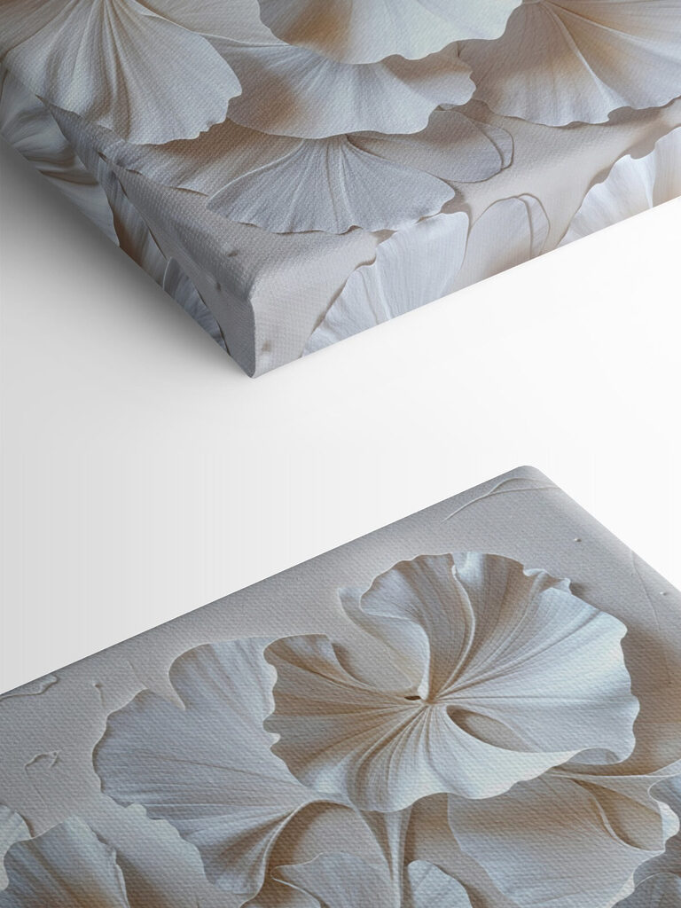 Group of white leaves Group of white leaves