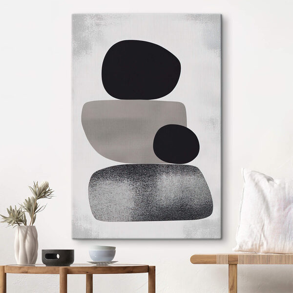 Black and grey rock shapes Black and grey rock shapes