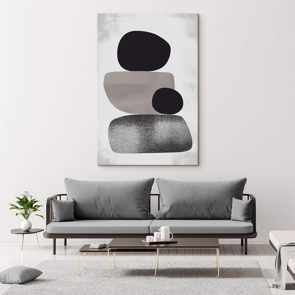 Black and grey rock shapes Black and grey rock shapes