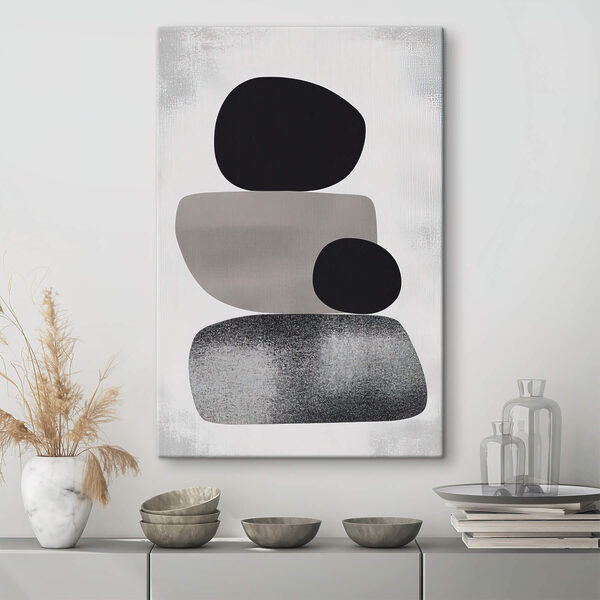 Black and grey rock shapes Black and grey rock shapes