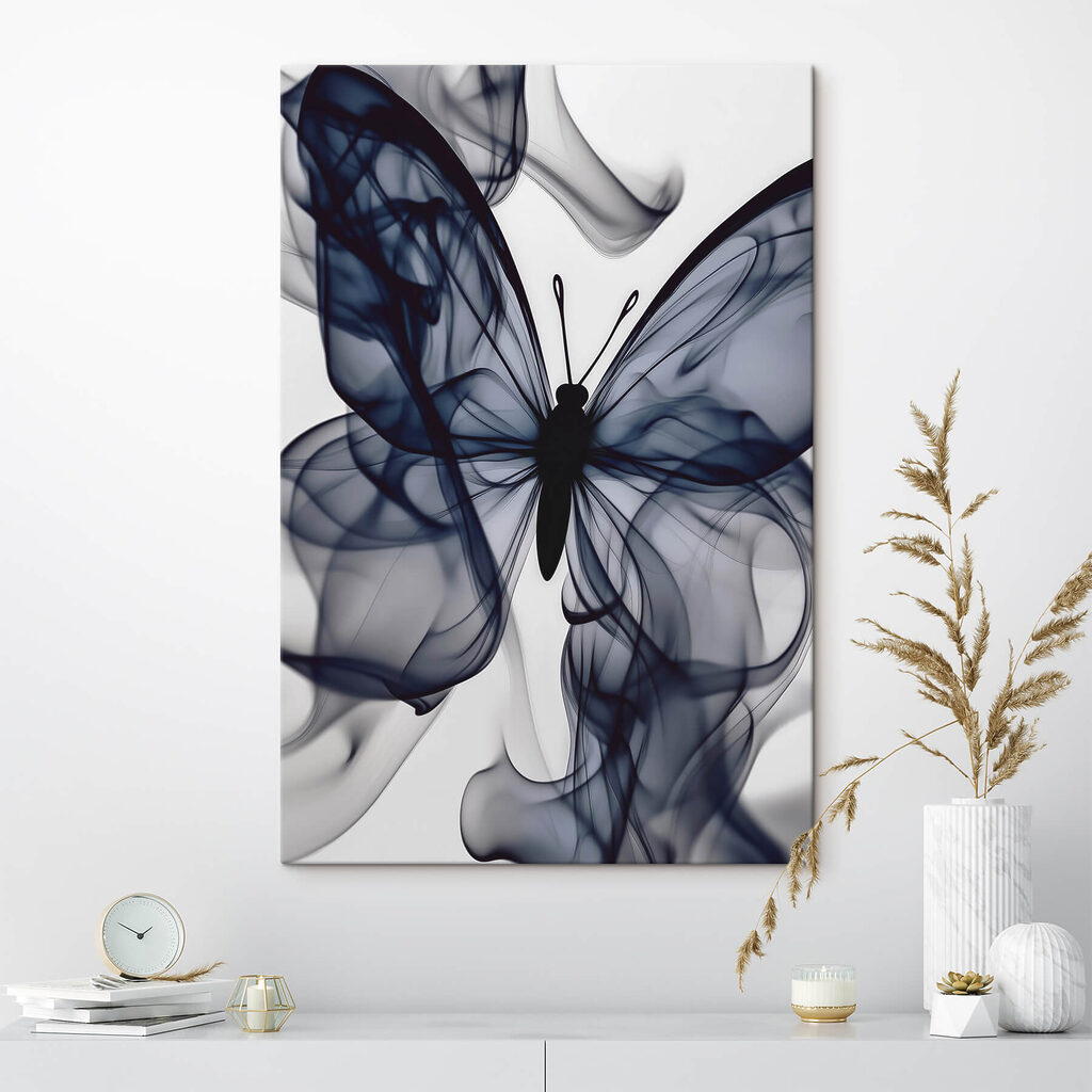 Butterfly with smoke