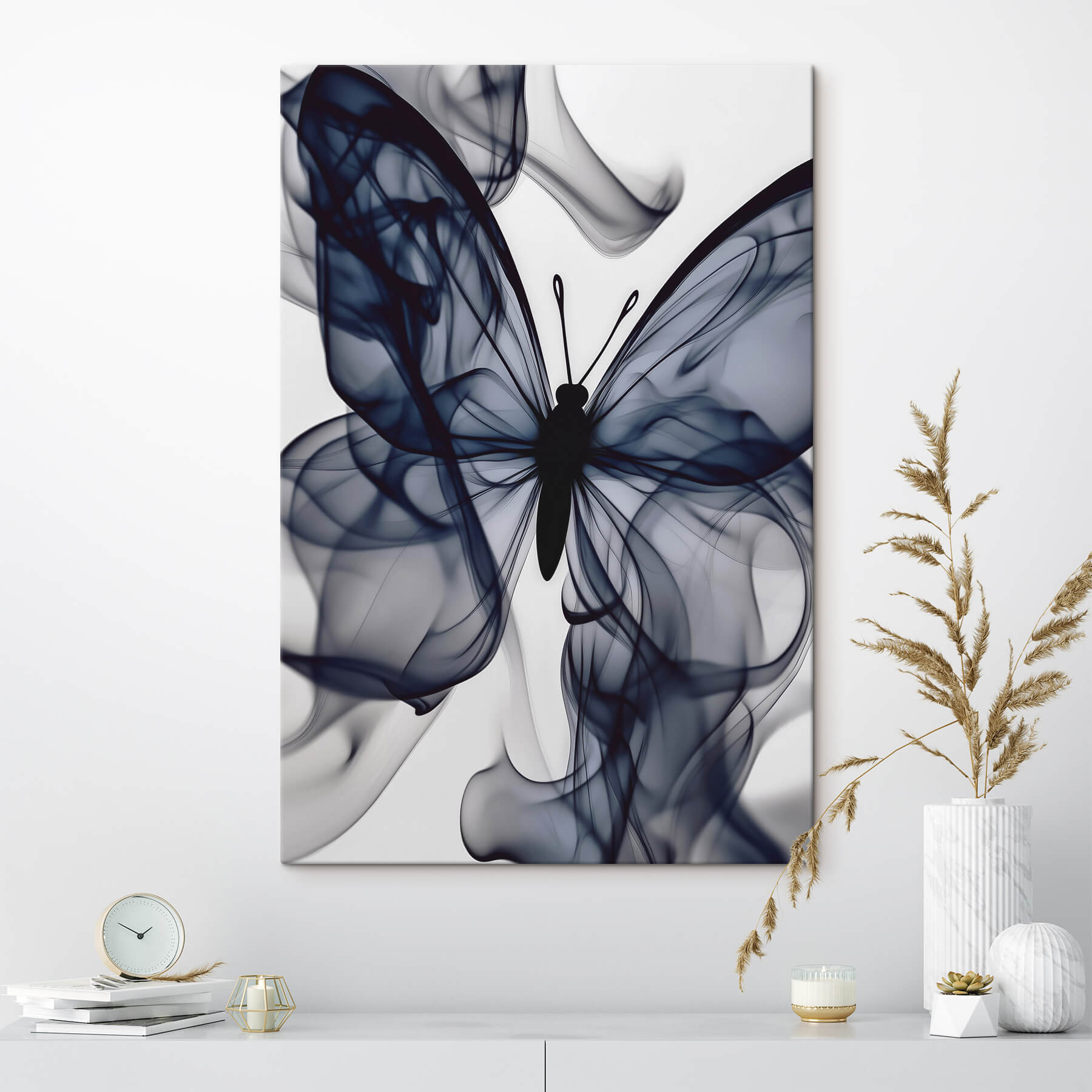 Butterfly with smoke