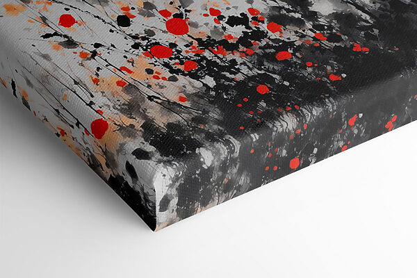 Group of flowers with red and black spots Group of flowers with red and black spots