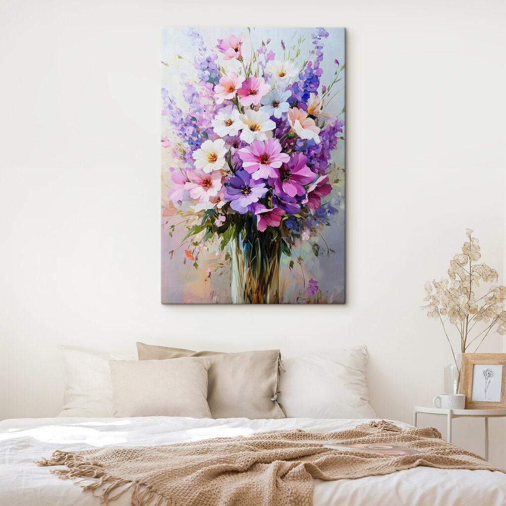 Painting of flowers in a vase