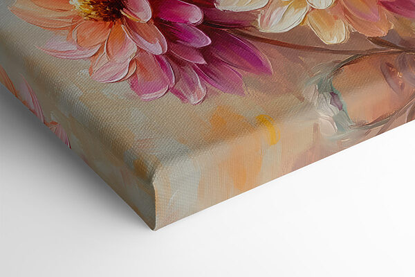 Painting of flowers on a canvas Painting of flowers on a canvas