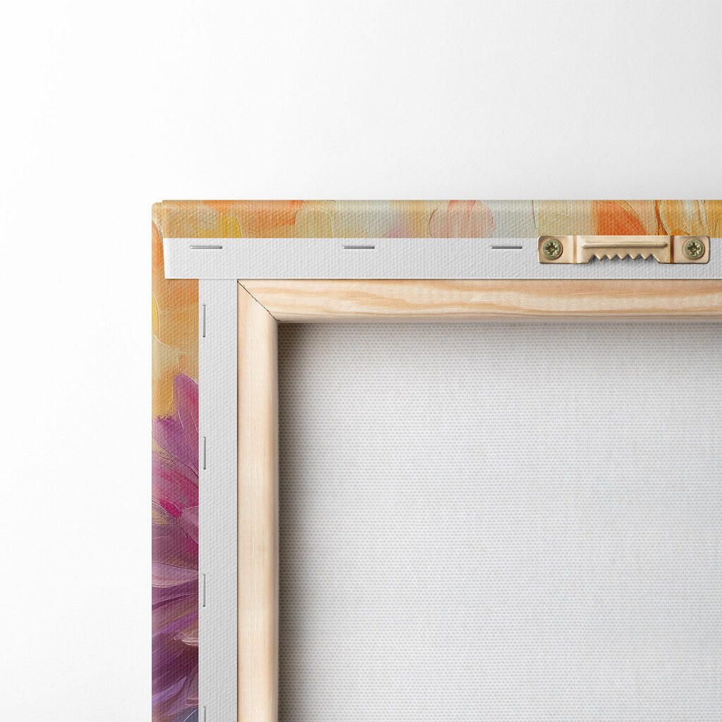Painting of flowers on a canvas Painting of flowers on a canvas