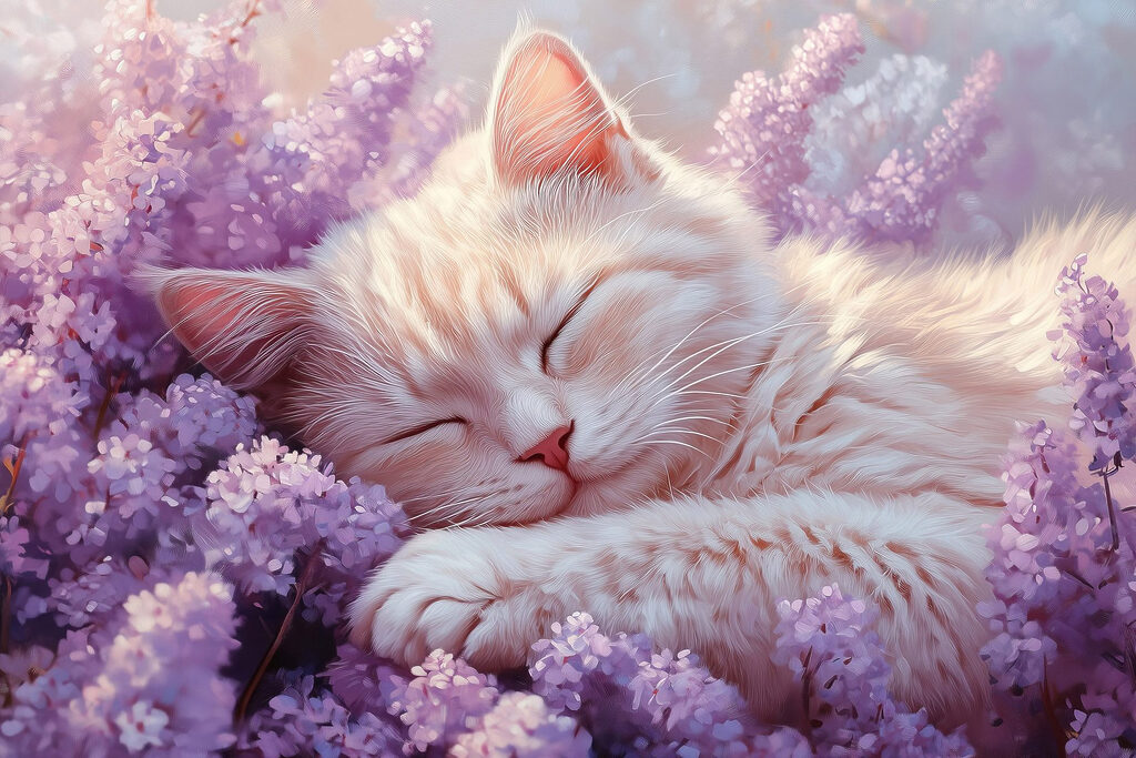 Кіт спить на клумбі s42012p 1024x683 - Кіт спить на клумбі - tegory