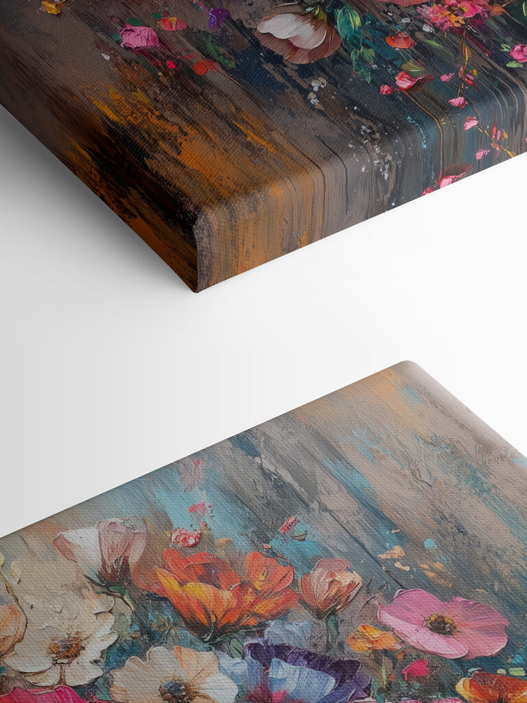 Painting of flowers in a vase Painting of flowers in a vase