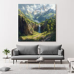 Картина Водоспад у горах