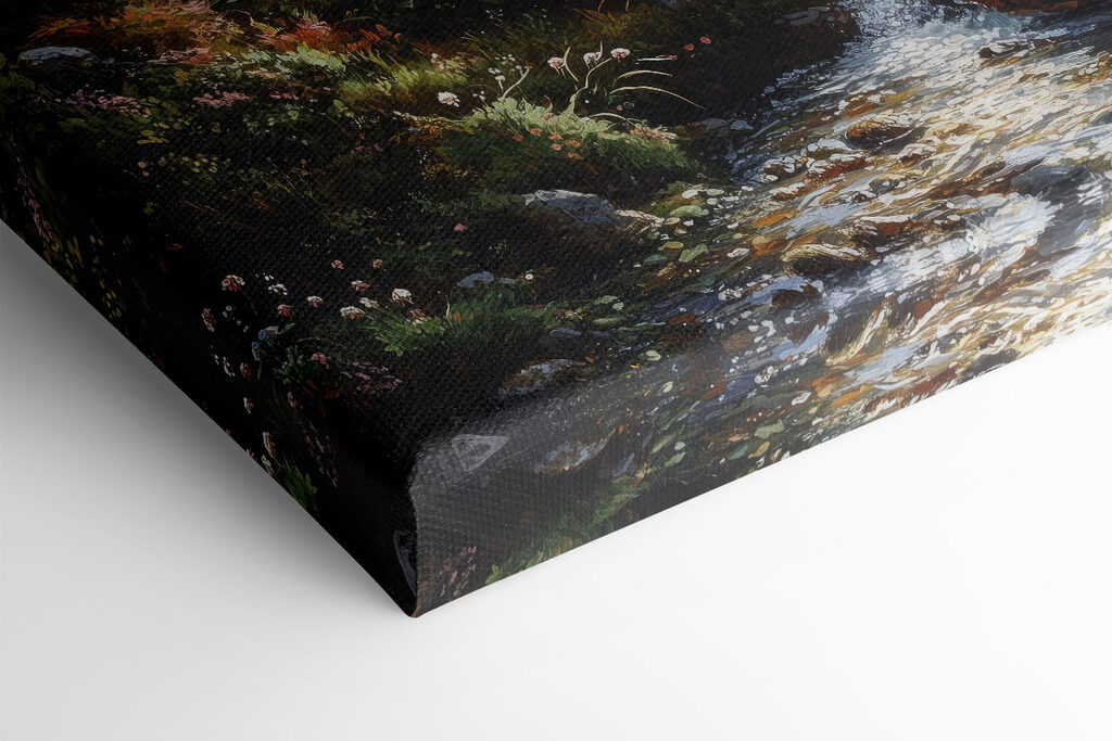 Stream running through a forest Stream running through a forest