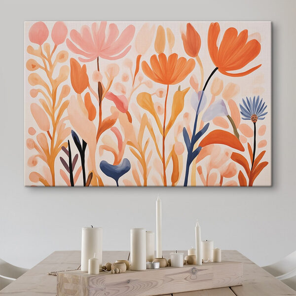 Painting of flowers and leaves Painting of flowers and leaves