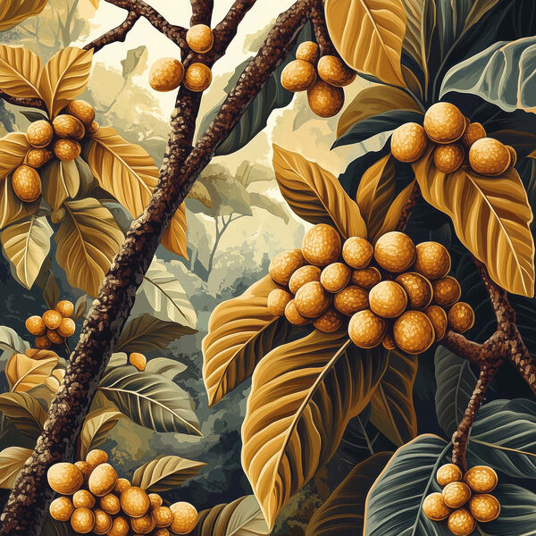 Painting of a tree with fruits Painting of a tree with fruits