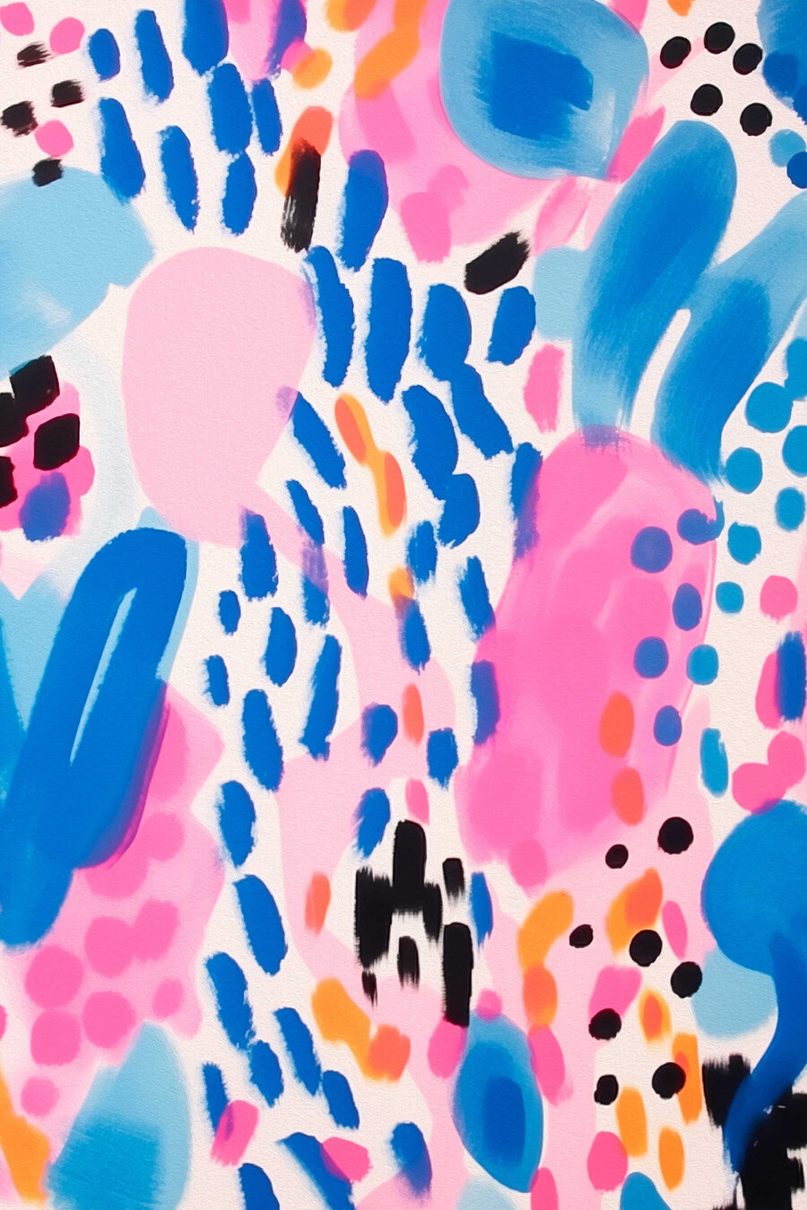 Colorful pattern with black and blue spots Colorful pattern with black and blue spots