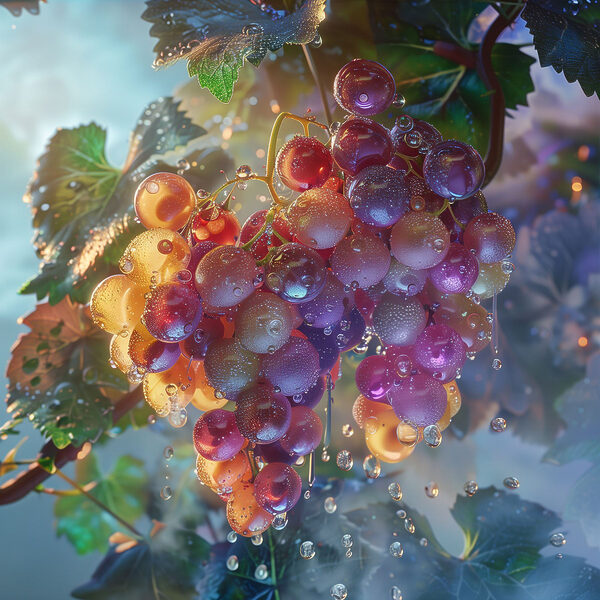 Bunch of grapes with water droplets on them Bunch of grapes with water droplets on them
