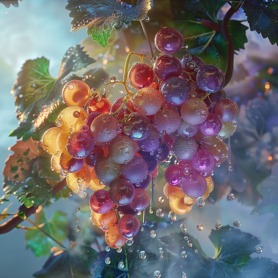 Bunch of grapes with water droplets on them Bunch of grapes with water droplets on them