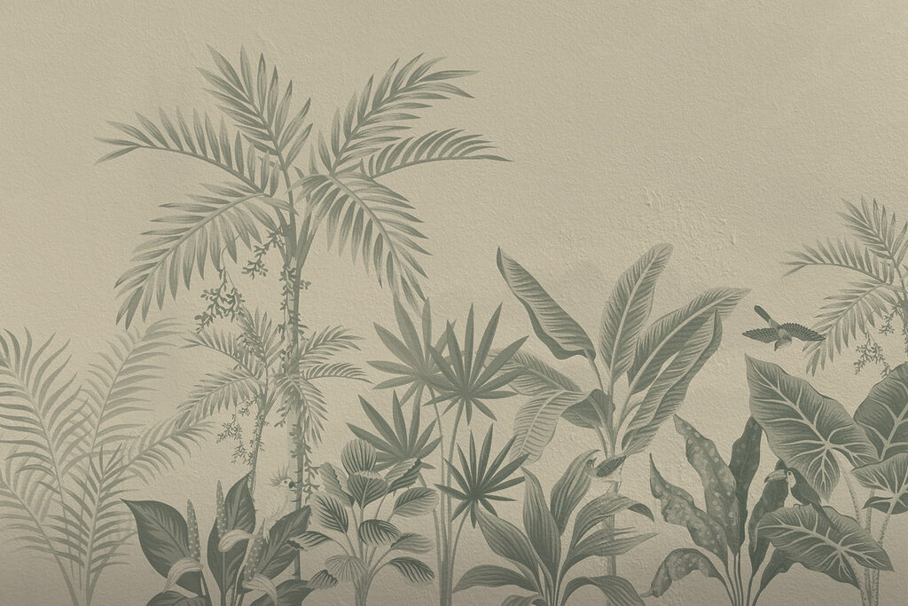 Wallpaper with plants on it