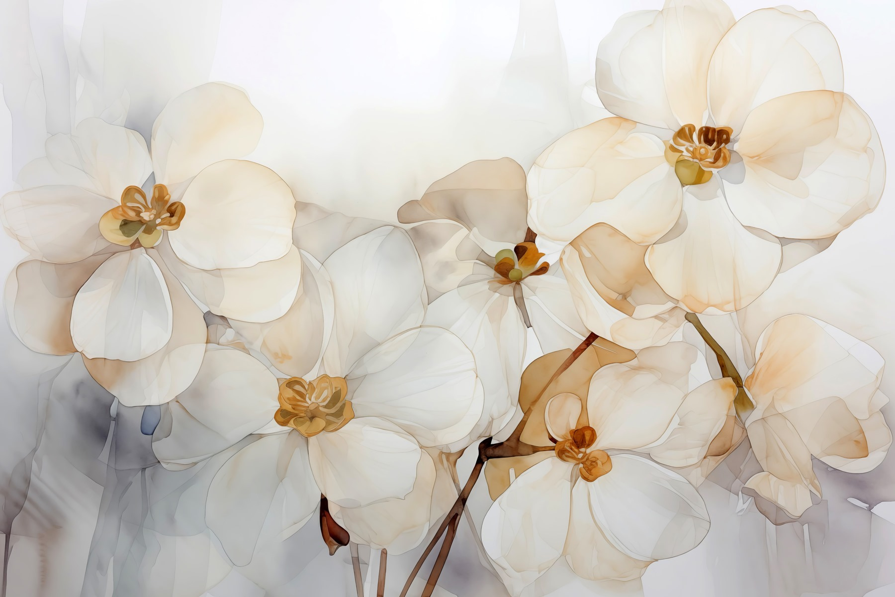 Delicate blossoms in soft hues