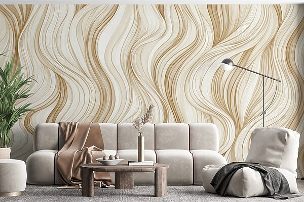 White and brown wavy pattern White and brown wavy pattern