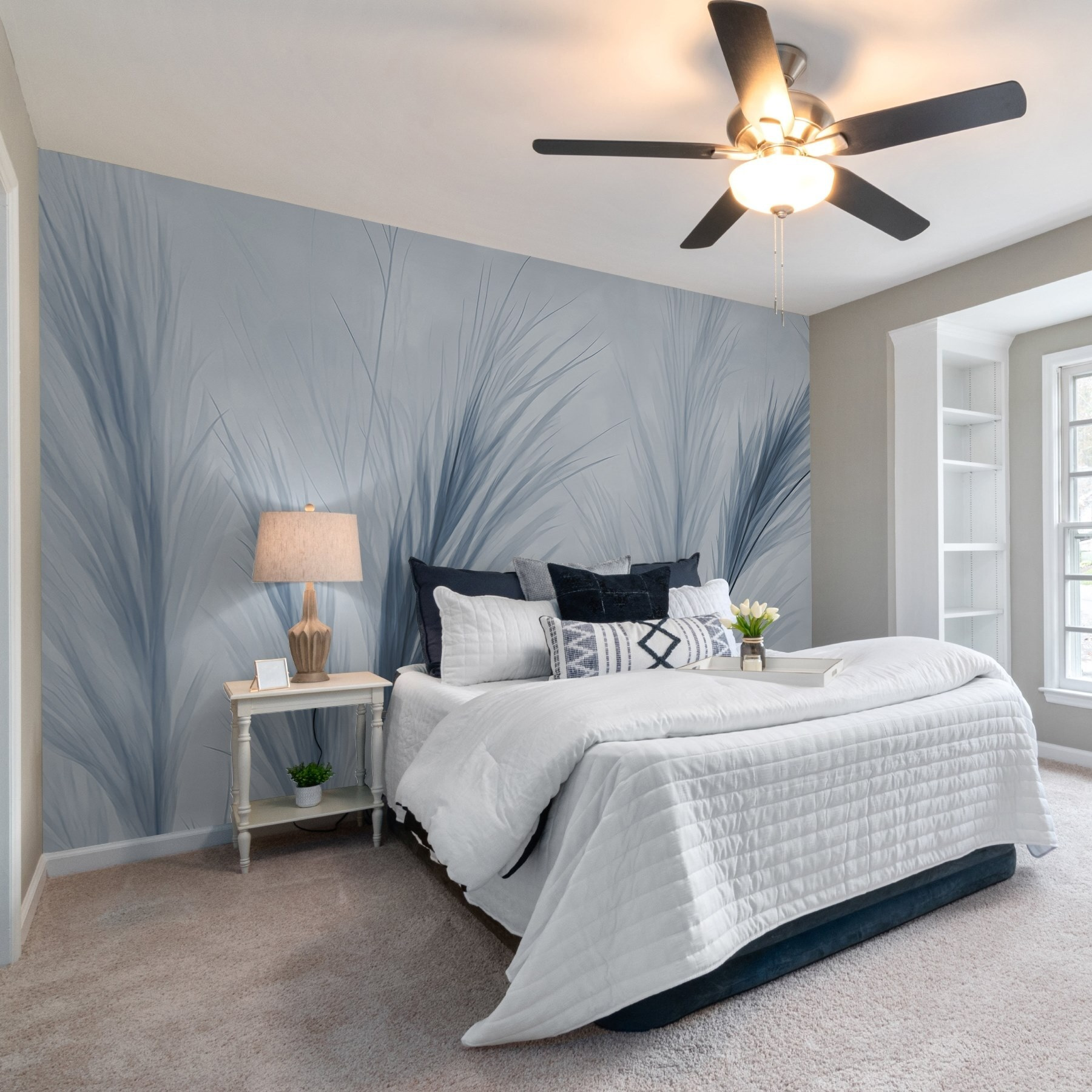 Delicate blue foliage in soft hues