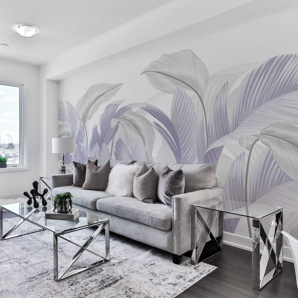 Soft pastel leaves in gentle swirls Soft pastel leaves in gentle swirls