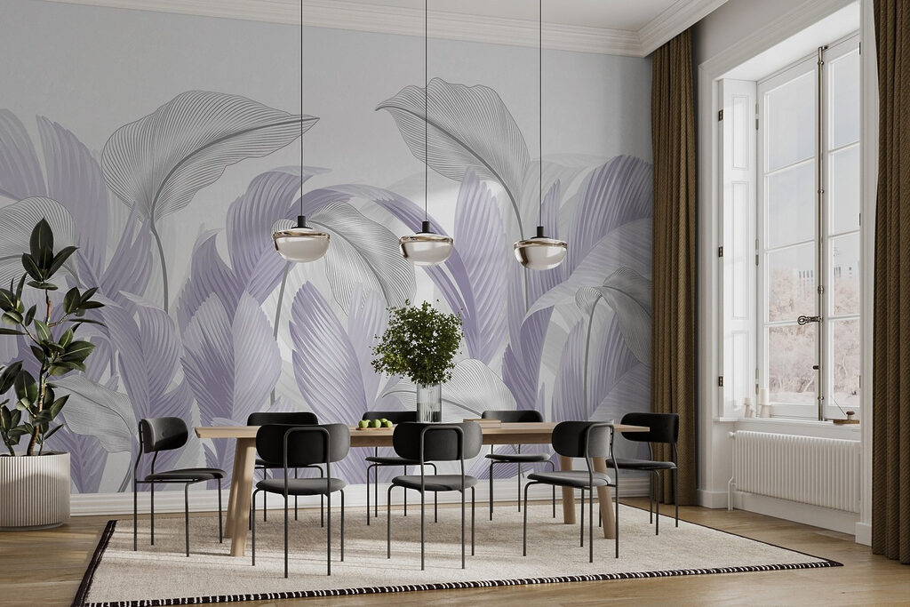 Soft pastel leaves in gentle swirls Soft pastel leaves in gentle swirls