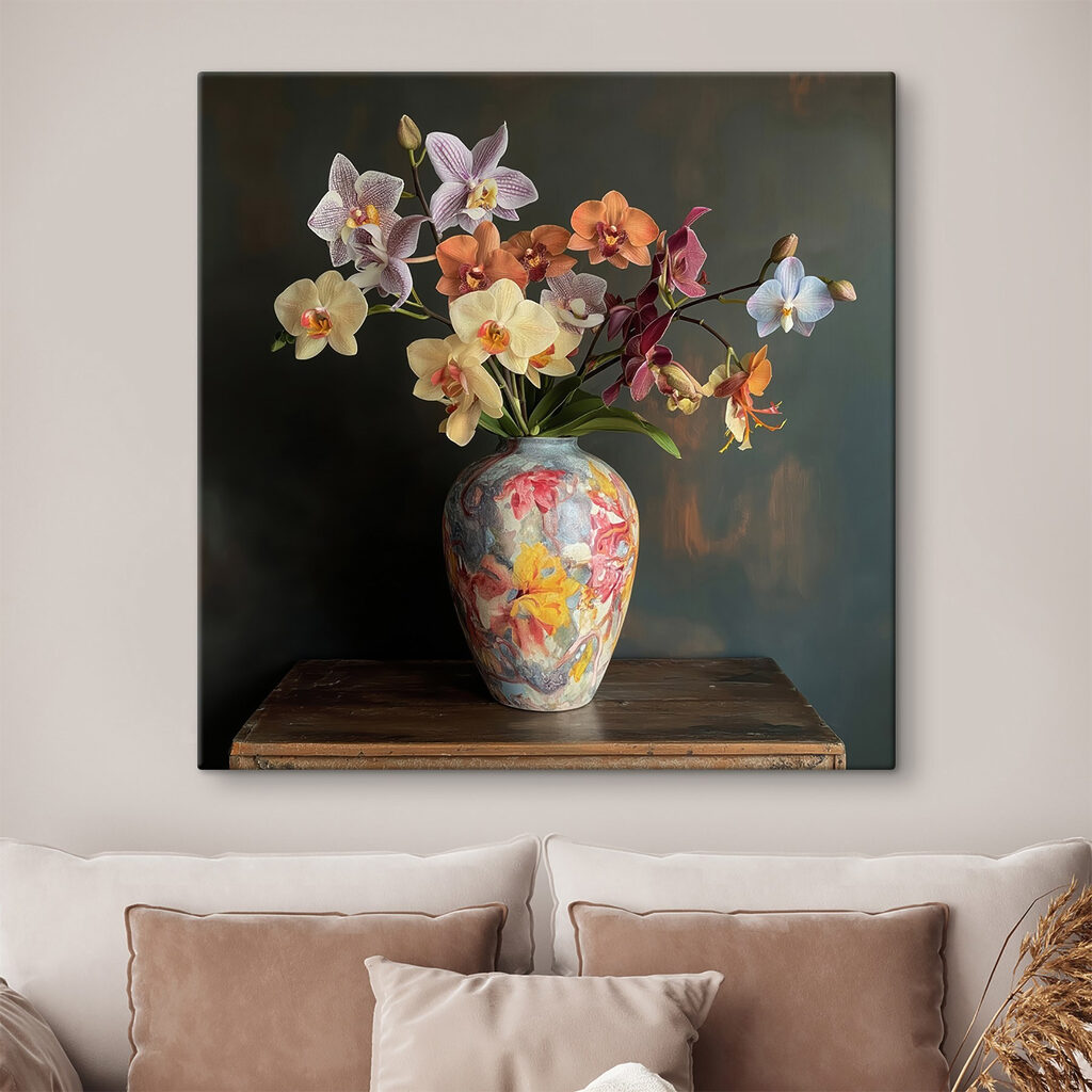 Vase with colorful flowers Vase with colorful flowers