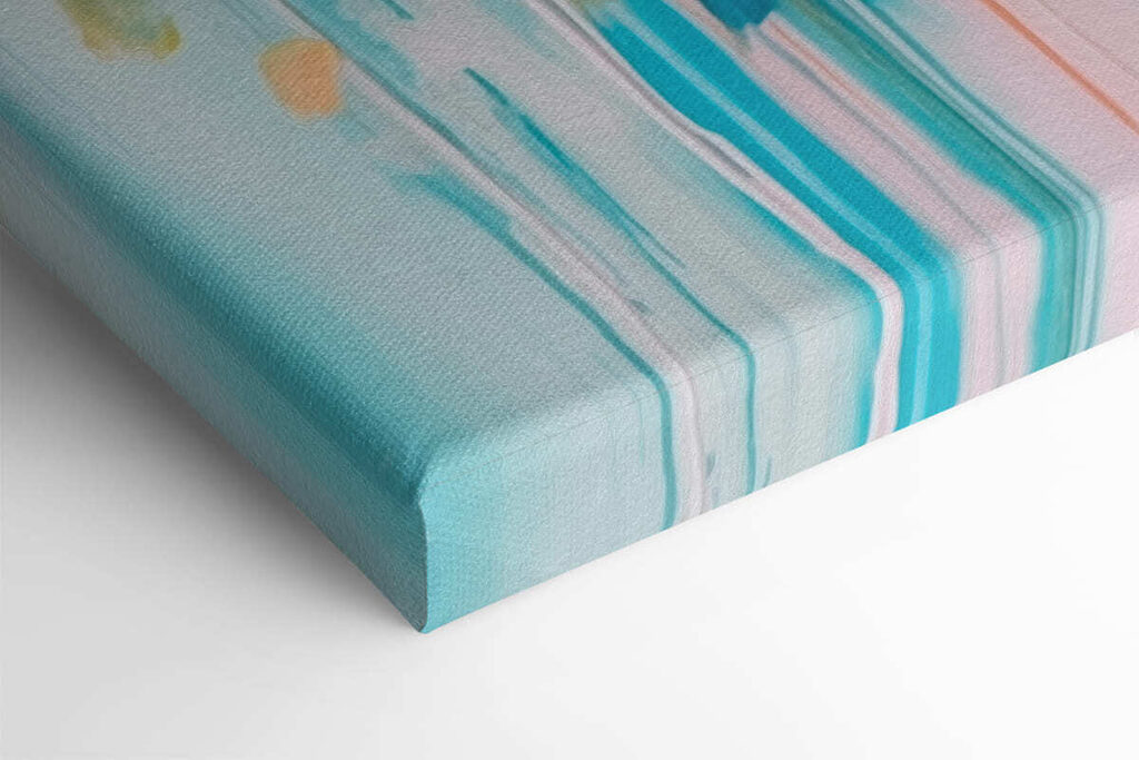 Painting of flowers on a blue surface Painting of flowers on a blue surface