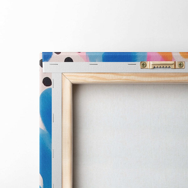 Colorful pattern with black and blue spots Colorful pattern with black and blue spots