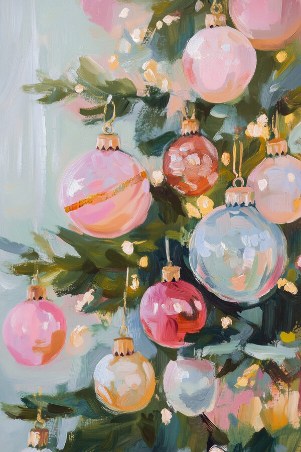 Painting of a christmas tree Painting of a christmas tree