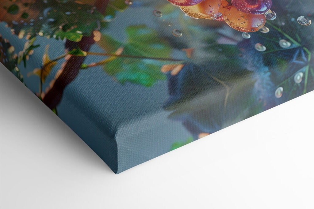 Bunch of grapes with water droplets on them