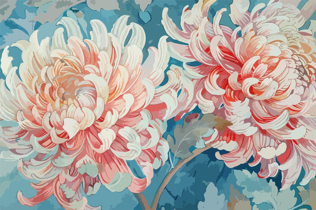 Blossoms in soft, delicate hues