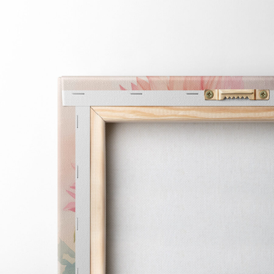 Painting of flowers on a white surface Painting of flowers on a white surface