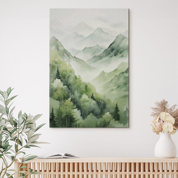 Painting of a mountain range Painting of a mountain range