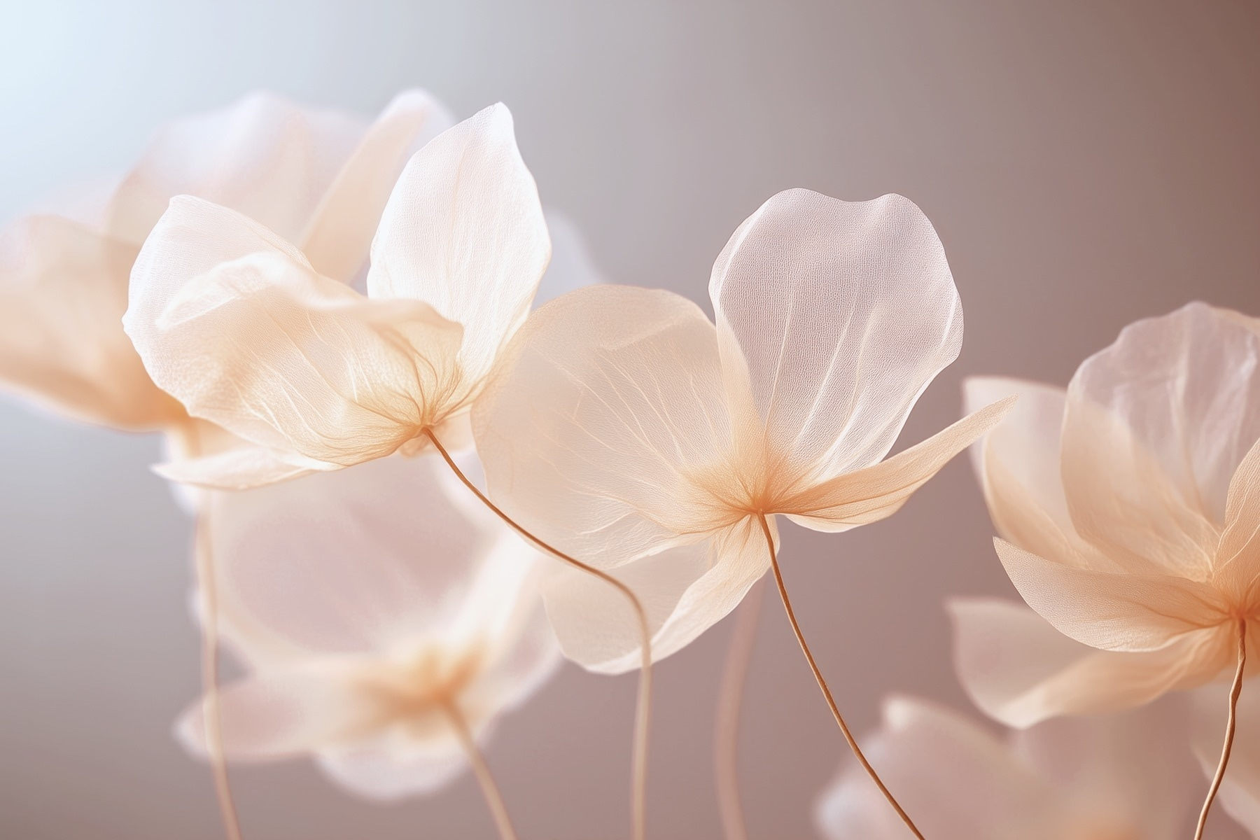 Delicate petals in soft pastel hues Delicate petals in soft pastel hues